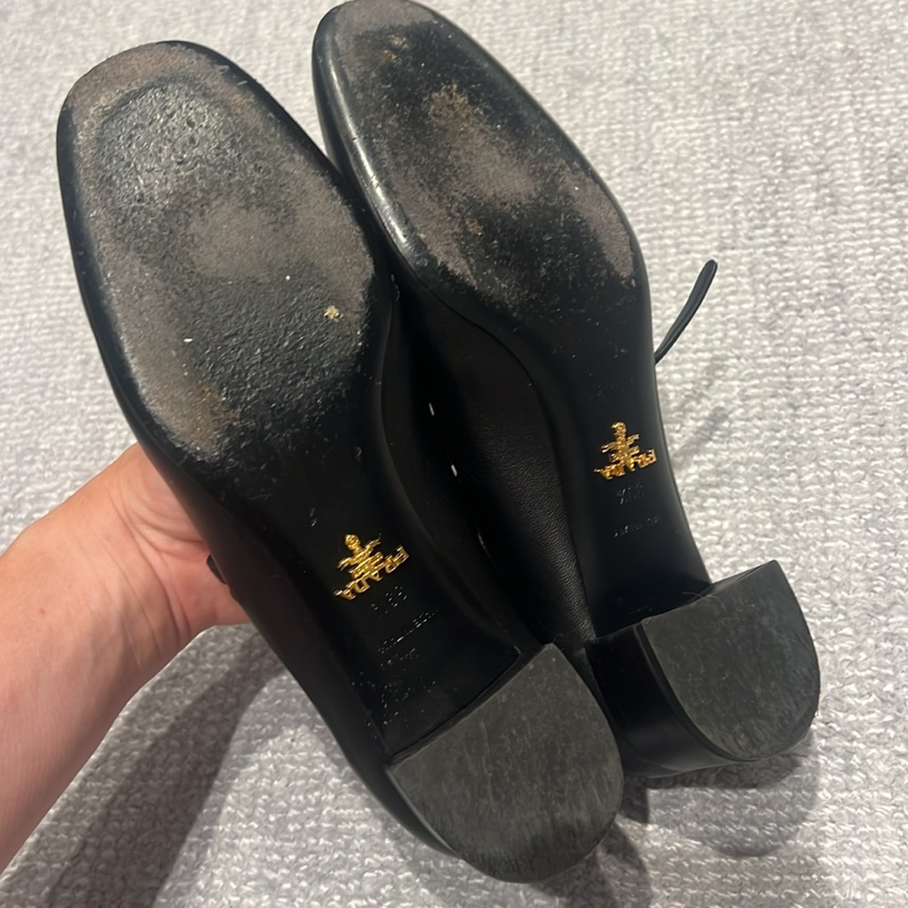Prada Black Women's Mary Jane block heel size 39.5 - Picture 5 of 6
